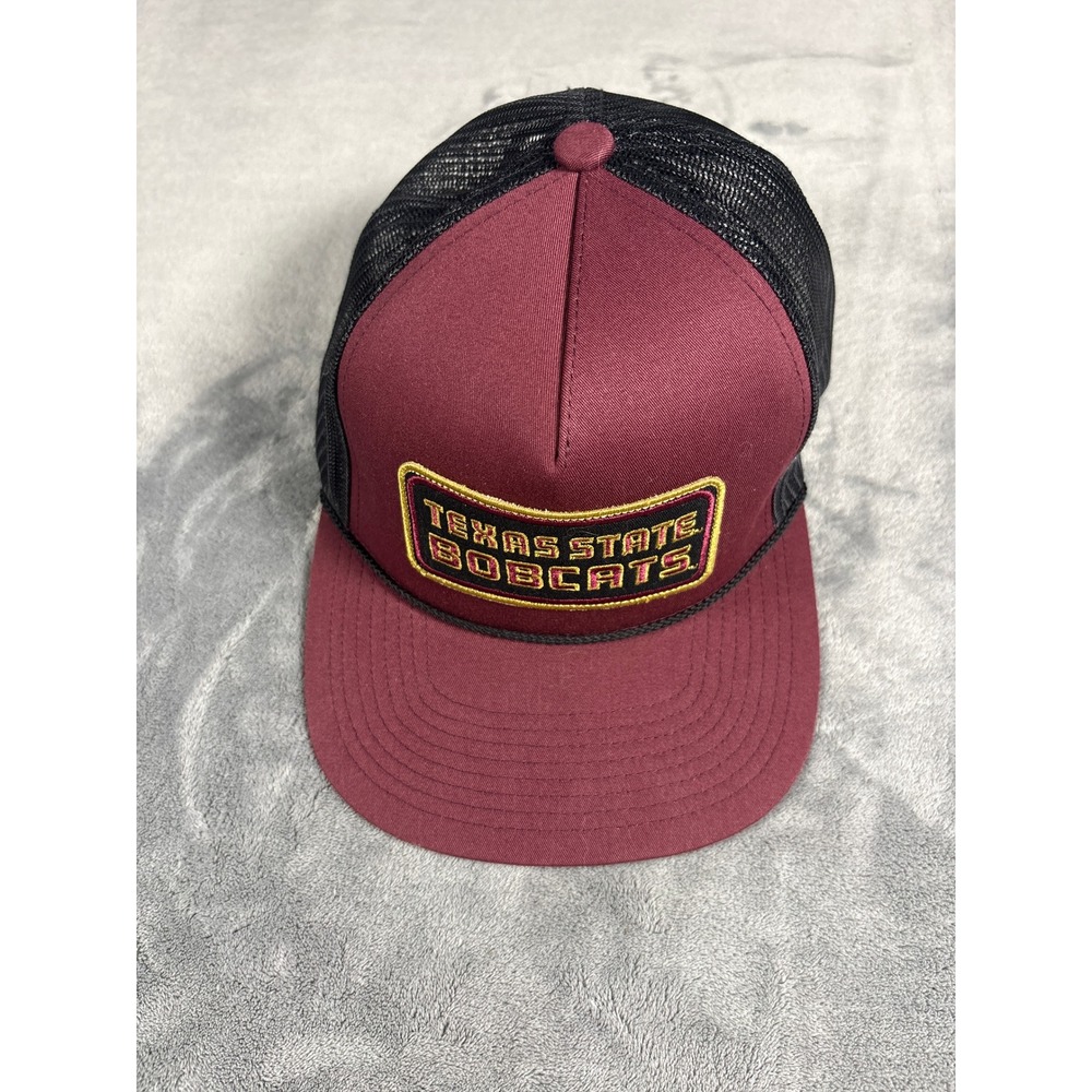 Hooey Men Texas State Bobcats Trucker Hat Adjustable Maroon Black Mesh Snapback